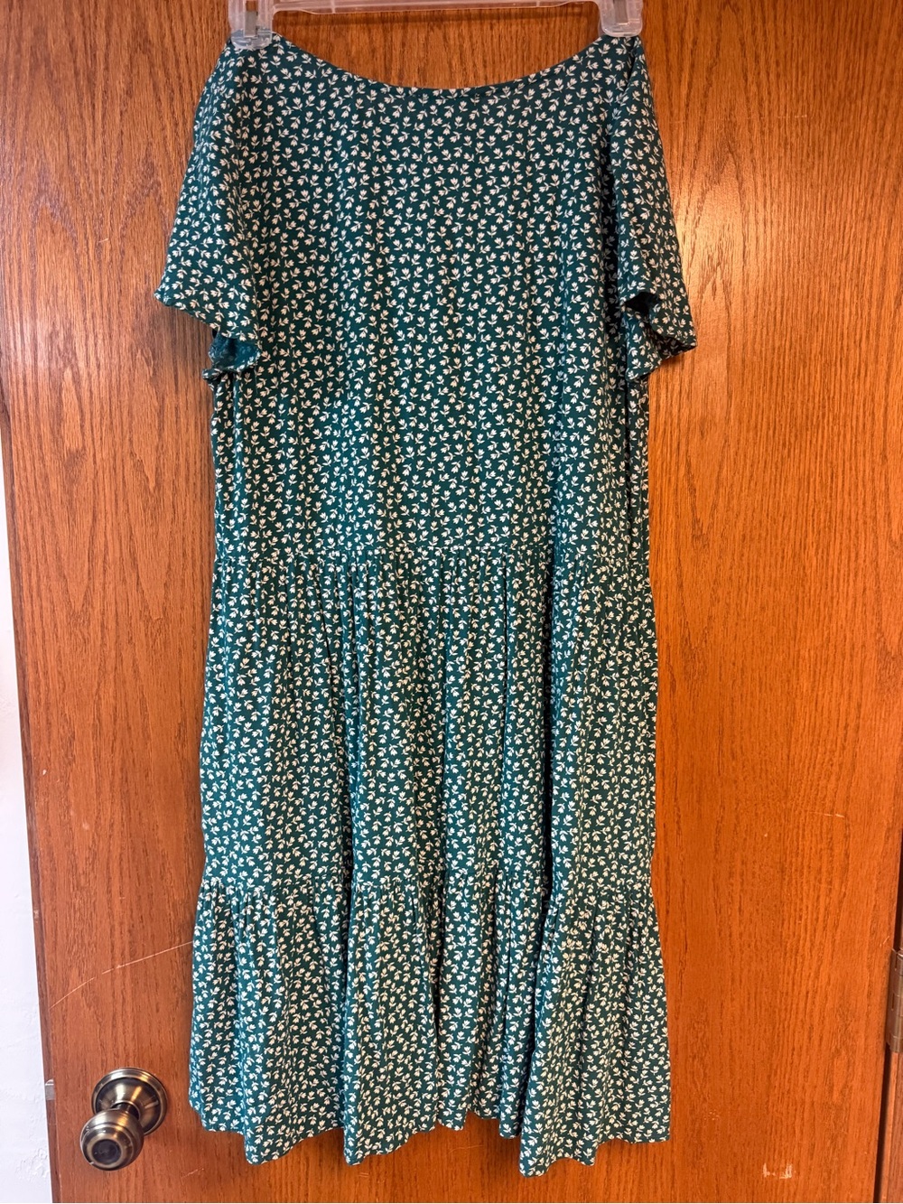 American Eagle Outfitters Teal Green Floral Blouse - Picture 3 of 6